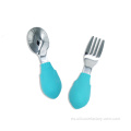 Silicone Baby Fork y Spoon Eco-friendly Wetaware